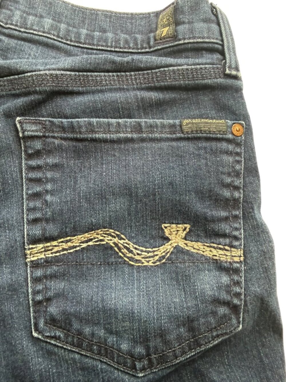 7 for all Mankind Jeans Denim "slimmy" size Women's 31 Dark Blue